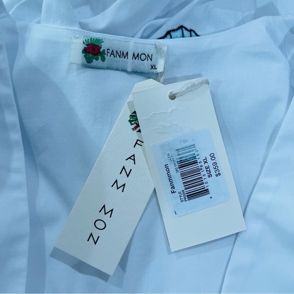 Fanm Mon Larson Butterfly Embroidered Long Sleeve V Neckline Mini Dress NEW $359 - Picture 14 of 15
